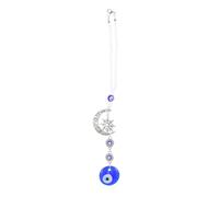 ibasenice Elegant Evil Eye Car Hanging Ornament for Rear View Mirror Crystal and Alloy Material Stylish Car Interior Decoration Easy to Install