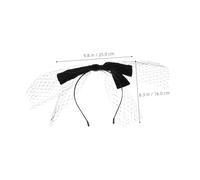 ibasenice Elegant French Knot Bow Headband for Women Luxurious Velvet and Mesh Design Non-slip Wide Hairband Soft Comfortable for Parties and Formal Occasions Black