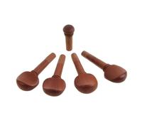 ibasenice Elegant Light Yellow 4/4 Violin Accessories Set Chin Rest Tuning Peg Tailpiece Balance Rope Screw Cork Made from Jujube Wood