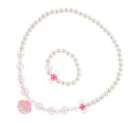ibasenice Elegant Pearl Necklace and Bracelet for Women and Lightweight Party Chain Jewelry with Back Chain Design Comfortable Collarbone Ornament Gift for Mom Wife Girlfriend