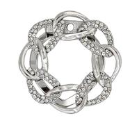 ibasenice Elegant Silver Scarf Ring Buckle Clip for Women Multipurpose Silk Scarf Shirt Holder Stylish Clothing Wrap Fastener for Weddings Parties and Daily Fashion Accessory