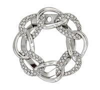 ibasenice Elegant Silver Scarf Ring Buckle Smooth Clip for Women Oversize Shirts and Thick Silk Scarves Multipurpose Clothing Wrap Holder for Wedding Party and Daily Fashion Accessories