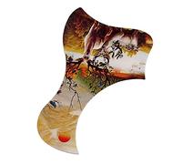 ibasenice Elk Pattern Self-adhesive Guitar Pickguard Scratch Plate for Acoustic Guitar Easy Installation Protects from Scratches Light Brown Decorative Accessory