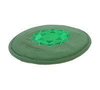 ibasenice Embroidery Sound Bowl Cushion for Buddha Sound Bowl with Compact Lightweight Design, Cotton and Polyester Material, Simple Green Mat for Buddhist Meditation and Healing Practices