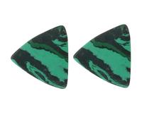 ibasenice Emerald Green Guitar Picks 2pcs Large Triangle Shape Bass Guitar Plectrums Portable Musical Supplies