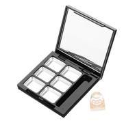 ibasenice Empty Eyeshadow Pallet Case DIY Makeup Storage Organizer Six Compartments for Travel Eyeshadow Pigment Tray