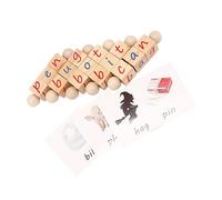 ibasenice English Word Learning Letter Blocks for Montessori Educational Spelling Game Cognitive Development Building Blocks for Boys and Ages