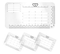 ibasenice Envelope Addressing Guide Stencil Set Easy Font Drawing and Letter Guiding 4pcs Lettering Templates with Mixed Pattern Designs, for and Greeting Cards