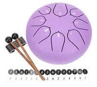 ibasenice Ethereal Drum Lotus Steel Tongue Drum for Beginners Portable Percussion Instrument Flower Design for Music Lovers Yoga Meditation