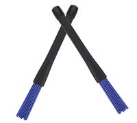 ibasenice Expandable Nylon Wire Drum Brushes Pair Blue Jazz Percussion Brushes with Plastic Handle for Drum Set Accessories