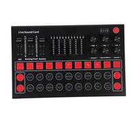 ibasenice External Sound Cards Portable Voice Changer for Live Streaming Lights Compatible Computer Mobile Phone Recording