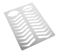 ibasenice Eyebrow Stencil Mold and Lightweight Design Stainless Steel with Fine Workmanship for Precise Eyebrow Shape Practice and Drawing in Beauty Care