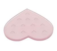 ibasenice Eyelash Grafting Glue Pallet Eyelash Plates Heart-shaped Glass Lightweight Long-time Use Pink for Professional Use Beauty Salon