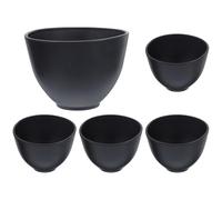ibasenice Facial Mask Mixing Bowls with Gentle Texture and Hydrating Silicone 5pcs for DIY Face Masks Skincare for Home Spa and Beauty Treatments