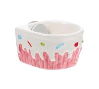 ibasenice Feeder Water Ceramic Wall-mounted Feeding Bowl Hamster Pet for Sturdy Washable Small Hanging Food and Dish