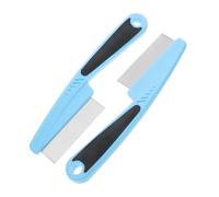 ibasenice Fine Tooth Comb and Pets Comfortable Use 2pcs with Stainless Steel and Material and Detangling Features, Suitable for Dandruff Removal and Gentle Hair Grooming