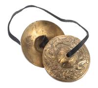 ibasenice Finger Cymbals and Multifunctional Applications with Band Golden Copper Authentic Sound for Ethnic Musical Instruments for Musical and Cultural Performances