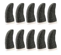 ibasenice Finger Sleeves for Enhanced Game Control Copper Fiber 10pcs Black Anti-sweat Elastic Thumb Covers with Increased Friction for Mobile Phone Gaming