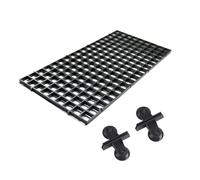 ibasenice Fish Tank Bottom Filter Plate Flat and Smooth Design with 8pcs Clamps 4pcs Black PC Plastic Aquarium Grid Segregation Board Separates Aggressive and Weak Fish for Aquarium Use