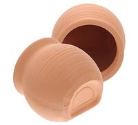 ibasenice Fish Tank Decorations Aquarium Hideout 2pcs Purple Clay Flat-bottomed Hiding Hole Small Pottery Fish Cave Landscaping Ornament Shrimp Reptile Tank Fresh Salt Water Decor