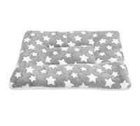 ibasenice Flannel Pet Bed Mat for Small Dogs and Cats, Doublesided Star Pattern Sleeping Pad with Enhanced Support, Fluffy Warm Puppy and Cat Cushion for Travel and Tents, 19.69x15.75 Inches