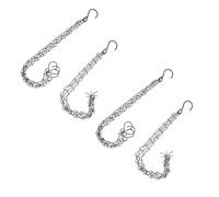 ibasenice Flower Basket Heavy Duty Iron Hanging Chains Black 4pcs