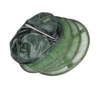 ibasenice Foldable Fishing Guard Net with PU Coating and Stainless Steel Frame Easy-open Portable Fish Basket for Temporary Catch Storage Wear-resistant Mesh Netting for Wild and Carp
