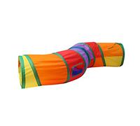 ibasenice Foldable Rainbow Cat Tunnel Lightweight Durable Tube for Kitten Play and Exercise Colorful Interactive Pet Channel Space Saving Design for Indoor Cats