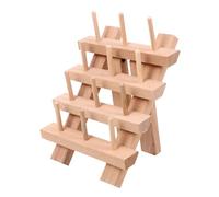 ibasenice Folding Thread Rack Sewing Thread Rack Wooden Thread Stand 12-Reel Beech Wood Folding Legs Tabletop Use for Sewing Room