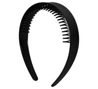 ibasenice French Wide Tooth Headband for Women Black Comfortable Hair Accessory with Enhanced Grip and Material for Various Hairstyles and Occasions Fashion Lady Hairband