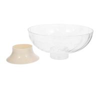ibasenice Fruit Bowl with Pedestal Design and Draining Hole, Dishwasher Safe Dessert Display Bowl for Counter and Restaurant Use, Large Opening Tall Fruits Tray for Elegant Appetizer Serving