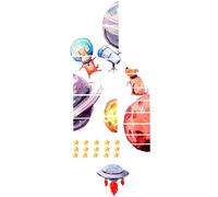 ibasenice Galaxy Pattern Guitar Fretboard Sticker for Acoustic Electric Guitars, Cosmic Design Fretboard Decals Accessory for Musical Instrument Decoration, DIY Custom Fingerboard Stickers