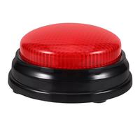 ibasenice Game Show Buzzers Answer Buzzers Sound Button Warning Sound Light Talking Button Funny Party Quiz Button Props Prank Toy Party Supply Red