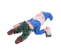ibasenice Garden Ponds Decorations Outdoor Miniature Drunk Dwarf Gnome Resin Garden Statues Unique Outdoor Decor