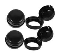 ibasenice Gas Stove Knob Safety Covers for Child Safety Black Protective Burner Knob Guards Non-Slip Gas Stove Control Covers for Home Use