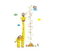 ibasenice Giraffe Height Chart Sticker Boys and Girls Decor Wall Art Animal Wall Decal