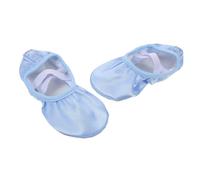 ibasenice Girls Ballet Shoes Satin Ribbon Ballet Dance Shoes Slippers No Heel Ballet Dance Shoes for Girls Practice Ballerina Slippers Sky Blue