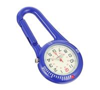 ibasenice Glow in The Dark Clip Watch Alloy Clip-on Fob, Blue Dial Quartz Watch for Backpack and Climbing Outdoor Use