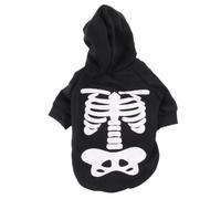 ibasenice Glow the Dark Skeleton Dog Costume for Small Pets Lightweight Cotton Pet Clothes Machine Washable Halloween Dog Apparel Suitable for Halloween Parade and Photo Gallery