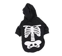 ibasenice Glow The Dark Skeleton Pet Jumpsuit Halloween Dog Costume for Small Pets Breathable Lightweight Design Easy to Wear for and Cats
