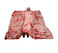 ibasenice Glowing Blood Cloth Lying on Halloween Decor Back from The Grave Dead Body Grave Yard Decorations Halloween Bloody Creepy Body Plastic