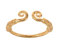 ibasenice Gold Plated Embossed Wukong Bracelet Cuff Bangle Wrap Jewelry Vintage Chinese Mythology Design for Women Men Statement Accessory