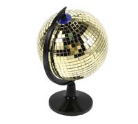 ibasenice Golden Globe Glitter Disco Decor Sparkling Disco Globe with Reflective Brilliance Plastic and Glass Material Unique Modern Aesthetic Style Easy to Use Desk Decoration for Offices