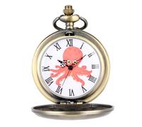 ibasenice Golden Octopus Decorative Alloy Vintage Style Pocket Watch Steampunk with Clamshell Design and Chain for Costume Jewelry and Steam Punk Costume