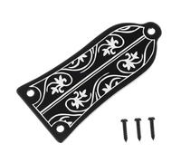 ibasenice Gr34 Black Patterned Guitar Truss Rod Cover for Electric Guitar, Gbs Size Compatible with Epiphone and J200 Models, Sturdy Replacement Accessory
