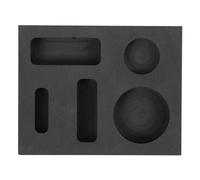 ibasenice Graphite Ingot Mold Smooth Surface and Five-Hole Configuration Metal Casting Tool for DIY Metalwork Applications