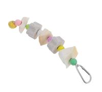 ibasenice Grinding Teeth and Biting Skewers for Parrots Natural Chew Toy Hanging Bird Toy for Cage Parrot Supplies Pet Plaything