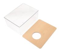 ibasenice Guinea Pig Sand Basin Acrylic Hamster Bath Box Sanitary Feature for Chinchilla Small Pet Cage Use 7.87x6.10x3.94