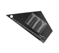 ibasenice Guitar Action Gauge String Height Ruler Fret Rocker High Precision Measuring Tool for Electric and Acoustic Guitars Black Triangular Style