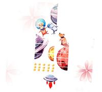 ibasenice Guitar Fretboard Sticker Space Odyssey Pattern Fingerboard Marker Label for Acoustic Guitar and Bass